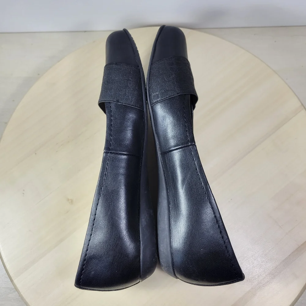 Trotters Samantha Flat Black Square Toe Ballet Flats Croc Women's Size 7.5‎ M - Picture 6 of 11